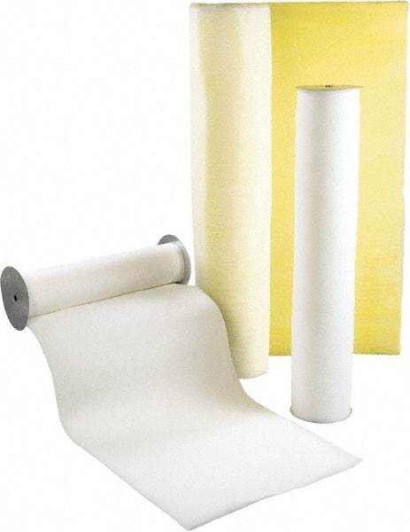 Made in USA - 65' Long x 31-7/8" Wide x 3/4" Thick Synthetic Automatic Air Filter Media Roll - MERV 4, 72% Arrestance Efficiency, 500 FPM Max Air Flow, 0.07" wpg Init Resist, 1" wpg Final Resist, Use with Any Unit - Caliber Tooling