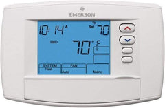 White-Rodgers - 45 to 99°F, 4 Heat, 2 Cool, Premium Commercial Digital 7 Day Programmable Universal Multi-Stage or Heat Pump Thermostat - 0 to 30 Volts, Horizontal Mount, Electronic Contacts Switch - Caliber Tooling