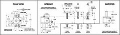 Joyce/Dayton - 1/4 Ton Capacity, 3" Lift Height, Upright Mechanical Screw Actuator - Top Plate - Caliber Tooling