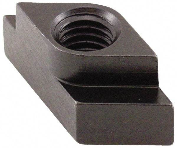 Gibraltar - 3/4-10 Blind Tapped Quarter Turn T Slot Nut - 1" Slot Width, 1 x 0.615" Base Width x Height, 1-3/4 x 1" OAL x Height - Caliber Tooling