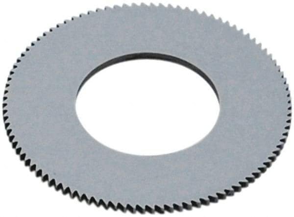 Made in USA - 1-1/2" Diam x 0.02" Blade Thickness, 1/2" Arbor Hole Diam, 130 Teeth, Solid Carbide, Jeweler's Saw - Uncoated - Caliber Tooling