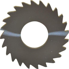 Made in USA - 1-1/4" Diam x 1/8" Blade Thickness x 1/2" Arbor Hole Diam, 24 Tooth Slitting and Slotting Saw - Arbor Connection, Right Hand, Uncoated, Solid Carbide, Concave Ground - Caliber Tooling