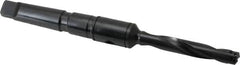 Allied Machine and Engineering - Series Z, 7/16 to 1/2" Diam, 2MT Taper Shank, Helical Flute Spade Drill - 2-3/8" Max Depth, 4-19/32" Body Length, 7-7/16" OAL, Standard Length, Through Coolant - Caliber Tooling