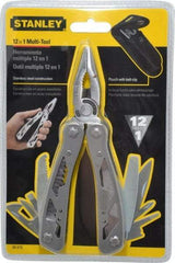 Stanley - 12 Piece, Multi-Tool Set - 6-1/2" OAL, 4-1/8" Closed Length - Caliber Tooling