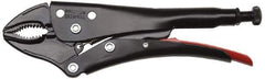 Proto - 9-3/8" OAL Curved Jaw Locking Pliers - 1/2" Jaw Width, 1-1/2" Jaw Depth, 2-23/64" Jaw Opening, Standard Handle - Caliber Tooling