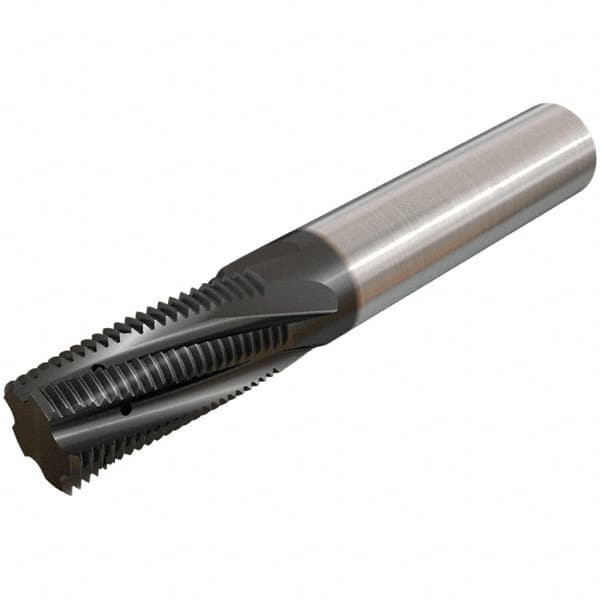 Iscar - M10x1.50 ISO, 0.3071" Cutting Diam, 3 Flute, Solid Carbide Helical Flute Thread Mill - Internal Thread, 17mm LOC, 64mm OAL, 8mm Shank Diam - Caliber Tooling