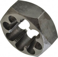 Interstate - 1-1/2 - 11 BSPP Thread, Hex Pipe Die - 3-1/8" Outside Diam, Carbon Steel - Exact Industrial Supply