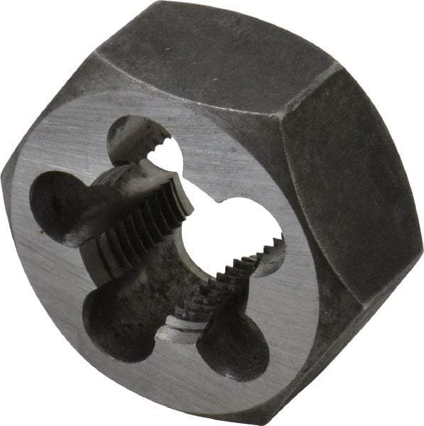 Interstate - 3/8-19 BSPP Thread, Hex Pipe Die - 1-7/16" Outside Diam, Carbon Steel - Exact Industrial Supply