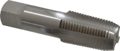 Interstate - 1/2-14" BSPT, 4 Flutes, Bottoming Chamfer, Bright Finish, High Speed Steel British Standard Pipe Tap - 0.6875" Shank Diam, 0.515" Square Size, 3-1/8" Overall Length - Exact Industrial Supply