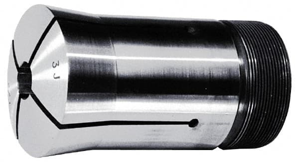 Lyndex - 59/64 Inch Round 3J Collet - 3-3/4 Inch Overall Length, 1.988-20 Inch External Thread - Exact Industrial Supply