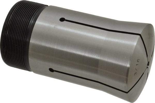 Lyndex - 3/16 Inch Round 3J Collet - 3-3/4 Inch Overall Length, 1.988-20 Inch External Thread - Exact Industrial Supply