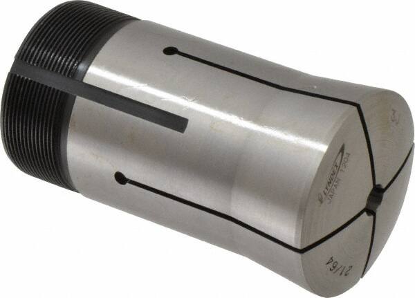 Lyndex - 21/64 Inch Round 3J Collet - 3-3/4 Inch Overall Length, 1.988-20 Inch External Thread - Exact Industrial Supply