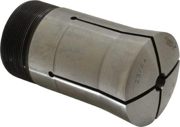 Lyndex - 23/64 Inch Round 3J Collet - 3-3/4 Inch Overall Length, 1.988-20 Inch External Thread - Exact Industrial Supply