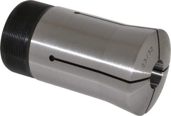 Lyndex - 23/32 Inch Round 3J Collet - 3-3/4 Inch Overall Length, 1.988-20 Inch External Thread - Exact Industrial Supply