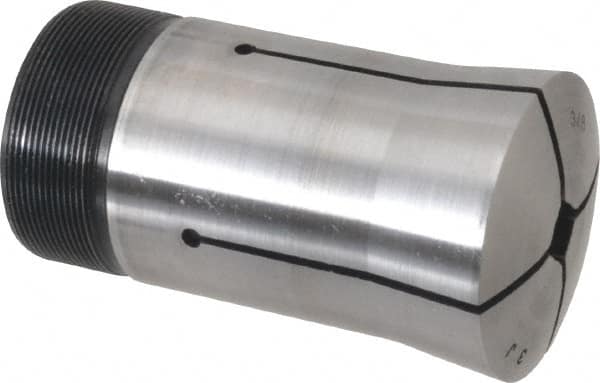 Lyndex - 3/8 Inch Square 3J Collet - 3-3/4 Inch Overall Length, 1.988-20 Inch External Thread - Exact Industrial Supply