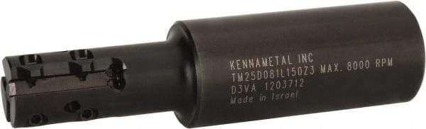 Kennametal - 0.81" Cut Diam, 1-1/2" Max Depth of Cut, 1" Shank Diam, Internal/External Indexable Thread Mill - Insert Style TM25.., 3 Inserts, Toolholder Style TM, 3.9" OAL - Caliber Tooling