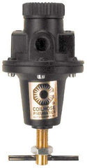 Coilhose Pneumatics - 1/4 NPT Port, 40 CFM, Cast Aluminum Heavy-Duty T-Handle Regulator - 0 to 60 psi Range, 250 Max psi Supply Pressure, 1/4" Gauge Port Thread, 3" Wide x 5-1/2" High - Caliber Tooling