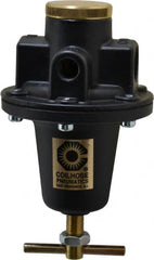 Coilhose Pneumatics - 1/2 NPT Port, 80 CFM, Cast Aluminum Heavy-Duty T-Handle Regulator - 0 to 125 psi Range, 250 Max psi Supply Pressure, 1/4" Gauge Port Thread, 4" Wide x 7" High - Caliber Tooling