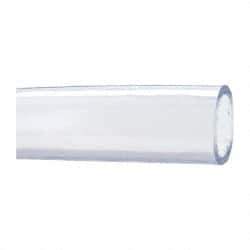 Made in USA - 1-1/2" ID x 1-7/8" OD, 3/16" Wall Thickness, Cut to Length (50' Standard Length) PVC Tube - Clear, 26 Max psi, 68 Shore A Hardness - Caliber Tooling