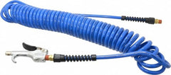 Coilhose Pneumatics - 1/4" ID Thumb Lever Air Gun Assembly - 25' Long Polyurethane Hose - Caliber Tooling