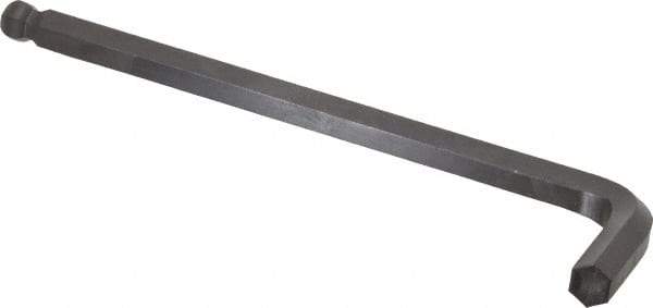 Eklind - 14mm Hex, Long Arm, Ball End Hex Key - 9-5/32" OAL, Metric System of Measurement - Caliber Tooling