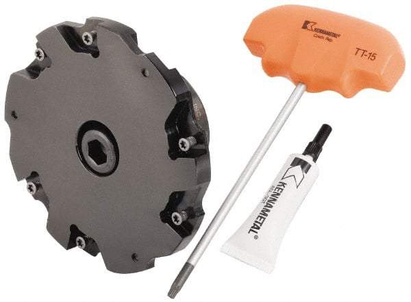 Kennametal - Shell Mount Connection, 0.942" Depth of Cut, 4" Cutter Diam, Indexable Slotting Cutter - Caliber Tooling