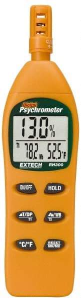 Extech - Digital Psychrometers Type: Humidity/Dew Point Digital Psychrometer Minimum Dew Point (F): -90.4 - Caliber Tooling