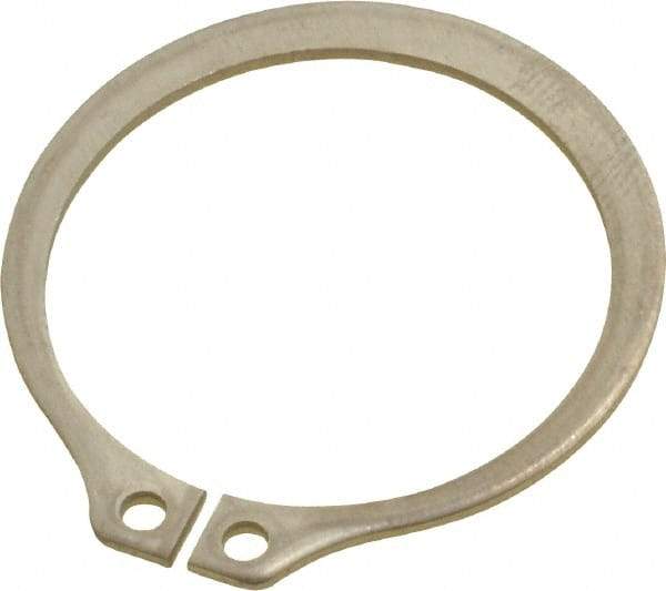 Rotor Clip - 29.87mm Groove Diam, 1-1/4" Shaft Diam, Passivated Stainless Steel, Snap External Retaining Rings - 0.056" Groove Width, 0.037" Groove Depth, 0.05" Ring Thickness, Grade 15-7 Grade 632 - Caliber Tooling