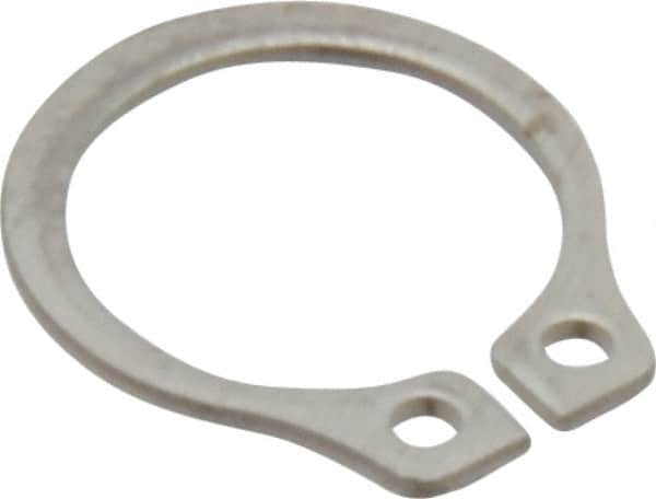 Rotor Clip - 8.94mm Groove Diam, 3/8" Shaft Diam, Passivated Stainless Steel, Snap External Retaining Rings - 0.029" Groove Width, 0.012" Groove Depth, 0.025" Ring Thickness, Grade 15-7 Grade 632 - Caliber Tooling