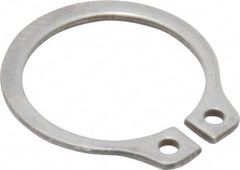 Rotor Clip - 11.89mm Groove Diam, 1/2" Shaft Diam, Passivated Stainless Steel, Snap External Retaining Rings - 0.039" Groove Width, 0.016" Groove Depth, 0.035" Ring Thickness, Grade 15-7 Grade 632 - Caliber Tooling