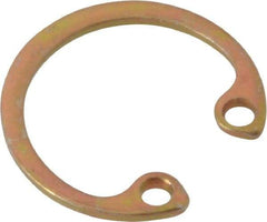 Rotor Clip - 0.025" Thick, Cadmium-Plated Finish, Steel Snap Internal Retaining Ring - 0.029" Groove Width, 0.011" Groove Depth, 0.397" Groove Diam, Grade 1060-1090 - Caliber Tooling