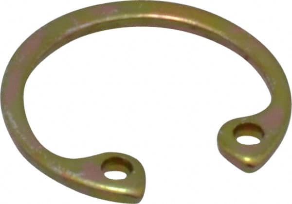 Rotor Clip - 0.035" Thick, Cadmium-Plated Finish, Steel Snap Internal Retaining Ring - 0.039" Groove Width, 0.015" Groove Depth, 0.53" Groove Diam, Grade 1060-1090 - Caliber Tooling