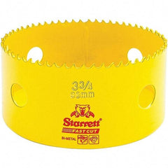 Starrett - 3-3/4" Diam, 1-5/8" Cutting Depth, Hole Saw - High Speed Steel Saw, Toothed Edge - Caliber Tooling