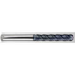 ‎3/8″ Dia. × 3/8″ Shank × 1-3/4″ DOC × 4″ OAL, Carbide AlTiN, Spiral , 4 Flute, 38° Helix, Ballnose End Mill - Exact Industrial Supply