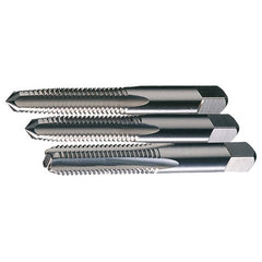 ‎3/4-16 UNF 4 Flute H3 Taper-Plug-Bottoming HSS Standard Straight Flute 3-Piece Hand Tap Set- Bright - Exact Industrial Supply