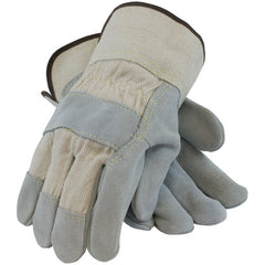 ‎80-8800/XL Split Leather Palm - Platinum Series - Heavy Side - Heavy White Canvas - Kevlar Stitch - SC