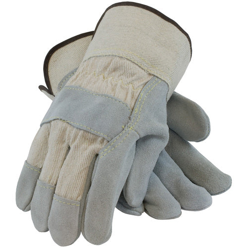 ‎80-8800/L Split Leather Palm - Platinum Series - Heavy Side - Heavy White Canvas - Kevlar Stitch - SC