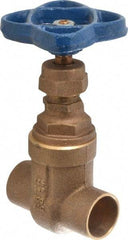 NIBCO - 3/4" Pipe, Class 125, Soldered Bronze Solid Wedge Stem Gate Valve - 200 WOG, 125 WSP, Screw-In Bonnet - Caliber Tooling