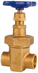 NIBCO - 2" Pipe, Class 150, Soldered Bronze Solid Wedge Stem Gate Valve - 300 WOG, 150 WSP, Union Bonnet - Caliber Tooling