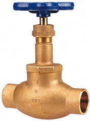 NIBCO - 1/4" Pipe, Soldered Ends, Bronze Integral Globe Valve - PTFE Disc, Screw-In Bonnet, 200 psi WOG, 125 psi WSP, Class 125 - Caliber Tooling