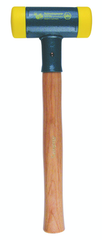 Dead Blow Recoilless Hammer -- 30 oz; Wood Handle; 1-3/4'' Head Diameter - Caliber Tooling