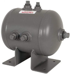 Made in USA - 2 Gallon, 200 Max psi Universal Horizontal Tank - 3/4" Inlet, 11" Tank Length x 8" Tank Diam - Caliber Tooling