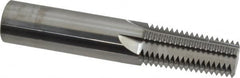 Scientific Cutting Tools - 1, 2 - 11-1/2 Thread, 3/4" Shank Diam, Bright Coating, Solid Carbide Straight Flute Thread Mill - 5 Flutes, 4" OAL, 1" Min Noml Diameter - Caliber Tooling