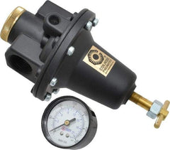 Coilhose Pneumatics - 1 NPT Port, 160 CFM, Cast Aluminum Heavy-Duty T-Handle Regulator - 0 to 200 psi Range, 250 Max psi Supply Pressure, 1/4" Gauge Port Thread, 5" Wide x 8-1/2" High - Caliber Tooling