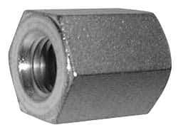 Made in USA - M10x1.50 Metric Coarse, 1-1/2" OAL Stainless Steel Standard Coupling Nut - 5/8" Width Across Flats - Caliber Tooling