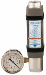 Hedland - 3/4" NPTF Port Flowmeter with Gage Installed - 600 Max psi, 50 SCFM, Anodized Aluminum - Caliber Tooling