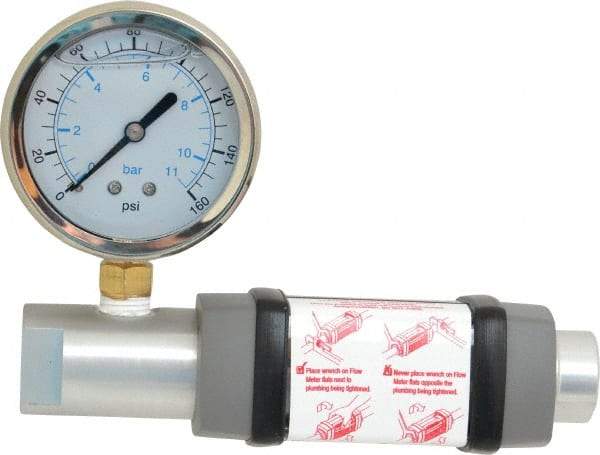 Hedland - 1/4" NPTF Port Compressed Air & Gas Flowmeter - 600 Max psi, 10 SCFM, Anodized Aluminum - Caliber Tooling