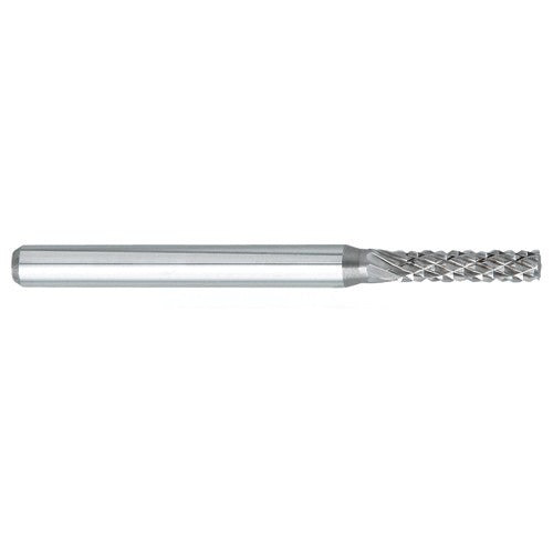 ‎SN-42 -3mm × 5mm LOC × 3mm Shank × 38mm OAL 10 Degree Inverted Angle Carbide Medium Tough Cut Burr - Caliber Tooling