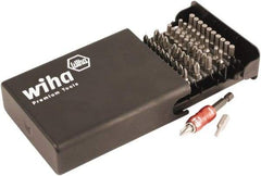 Wiha - 51 Piece, 1/4" Drive Screwdriver Insert Bit Set - #1 to #3 Phillips, 1/8 to 5/32" Hex - Caliber Tooling