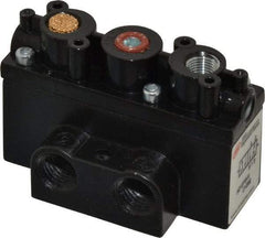 ARO/Ingersoll-Rand - 1/4" Inlet x 1/4" Outlet, Pilot Actuator, Spring Return, 2 Position, Body Ported Solenoid Air Valve - 32 CFM, 0.9 CV, 4 Way, 150 psi, 2-15/16" Long x 1-15/16" Wide x 1-15/16" High, 0 to 180°F - Caliber Tooling